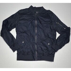 Vintage Buffalo David Bitton Full Zip Hiking Bomber Jacket Navy Blue Size M